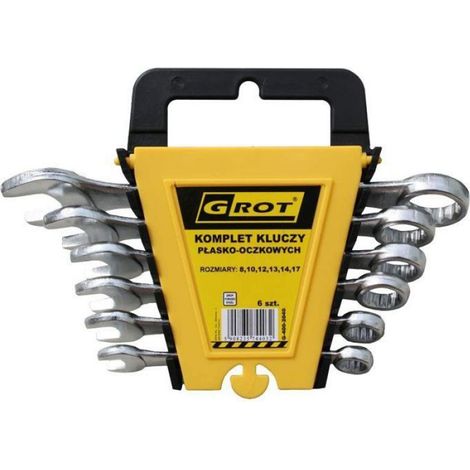 Clé À Fourche - Clé Plate - Jeu De Clés Plates 8 À 17 Mm - Pour Atelier Domestique Et Professionnel - 6 Pièces