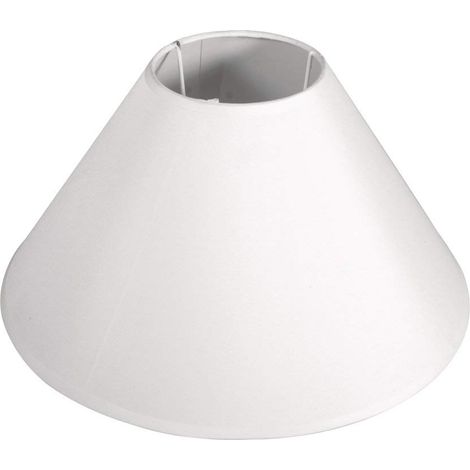 Rayher paralume rotondo conico, altezza 19 cm, 100% poliestere, per portalampada E27, da colorare e decorare, per lampade da terra o da tavolo, 2303102, Bianco (1/4)