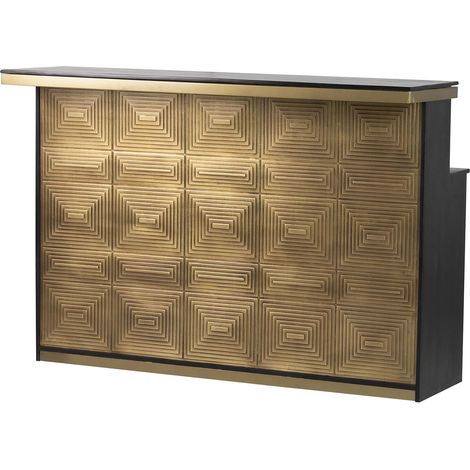 Bartheke aus Holz mit Metallgriff 160X65X110 cm (1/5)