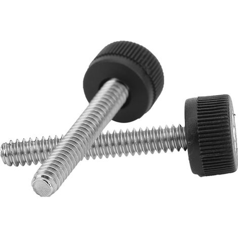 25 vis à oreilles moletées en acier inoxydable avec revêtement en nylon, filetage complet 6-32, pièces pour robots industriels (1/5)