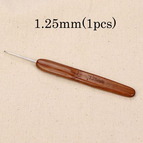 1 crochet de couture en acier inoxydable, pointe fine 1,25 mm, outil de tissage pour cheveux et tresses