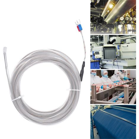 Sonde de température de type K BERM® en téflon étanche et résistant à la corrosion, résistante aux acides et aux alcalis, pour électroplacage, 5 mètres (1/5)