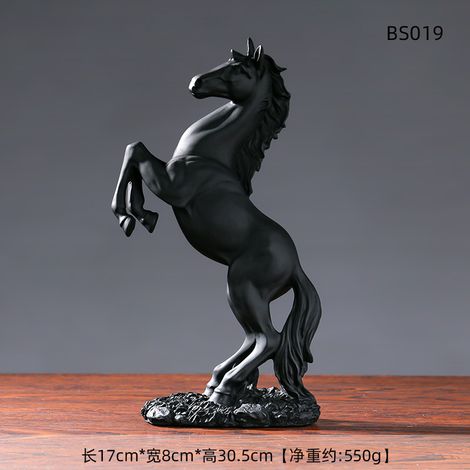 Decoraciones de estilo europeo, accesorios para el hogar, regalos de inauguración, regalos de apertura, caballos nuevos vacantes, sala de estar, artículos de decoración de oficina BS-019 Caballo Oscur (1/5)