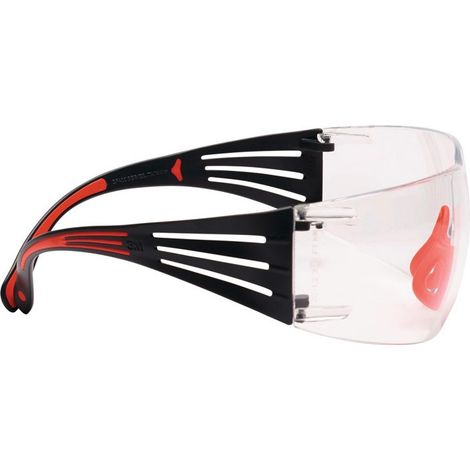 Occhiali Di Sicurezza Securefit ™ -Sf400 In 166-1Ft Rami Rosso-Grigio Vetro Pc 3M