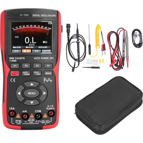 Multimètre oscilloscope numérique portable avec écran LCD couleur de 2,8 pouces, 9999 valeurs de comptage, pour la réparation automobile. (1/5)