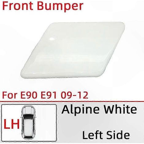 Cache-gicleur de lave-phare pour BMW E90 E91 LCI 2005-2012, accessoire de garniture peinte (09 Blanc alpin gauche) (1/5)