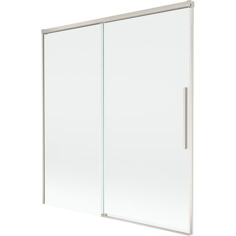 Mexen Rox paratia antipolvere per vasca da bagno a 2 ante scorrevoli 150 x 150 cm, trasparente, nichel spazzolato - 8C9-150-001