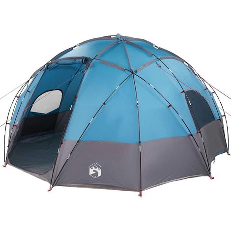 vidaXL Carpa de cúpula con techo Azul 475 x 475 x 235 cm tafetán (1/2)