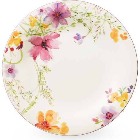 Assiette Plate, Porcelaine, Blanc/Multicolore (1/5)