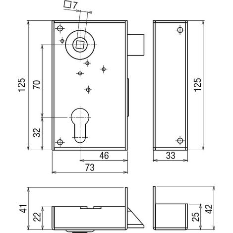 Serrure de sureté verticale cylindre européen inox gauche - DEVISMES - S729G/B (1/2)