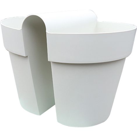 Maceta colgante de resina PP reforzada con un diseño ecológico soporte extraíble para balcón, oficina y como elemento decorativo para plantas. (1/5)