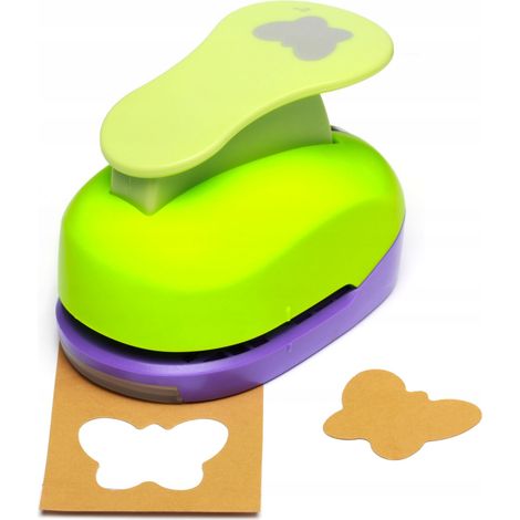 Perforadora decorativa para papel de 5 cm (50 mm) con forma de mariposa. (1/3)