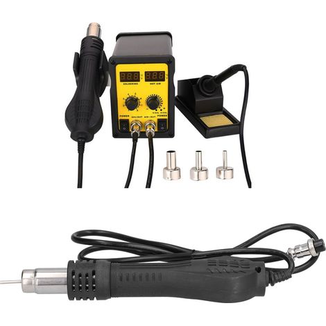 Poignée de Pistolet à Air Chaud 8 Trou 4 Noyau Antistatique Résistante à l'Usure Refroidissement Intelligent Flexible