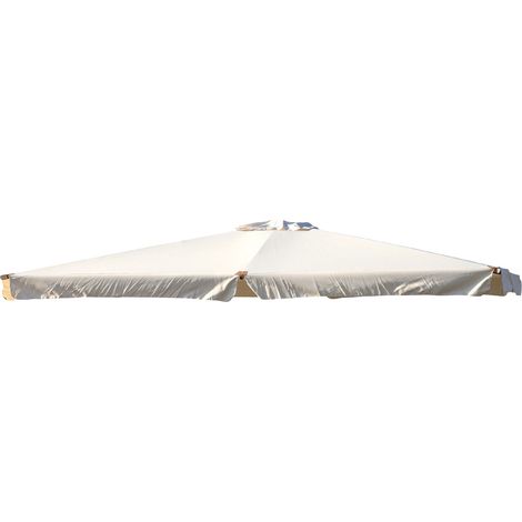 Telo top copertura di ricambio per ombrellone decentrato Aster 3x3 mt ecru' in poliestere con airvent
