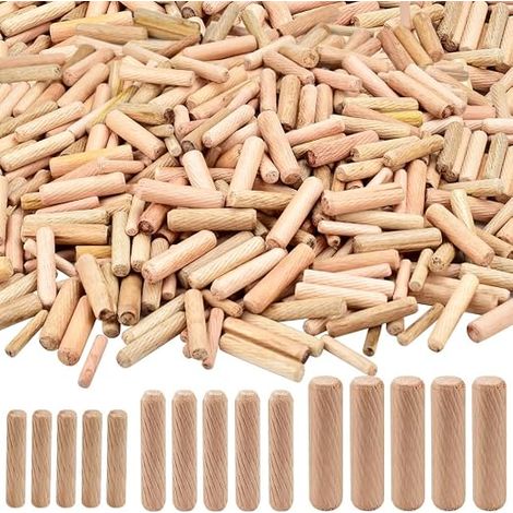 Wooden Dowel M6 M8 M10 Grooved Trunnions Carpentry DIY Conical Furniture for Table Cupboard Assembly DIY Carpenter (1/5)
