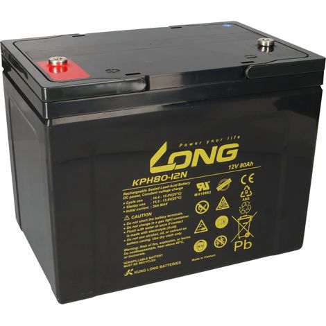 Kung Long KPH80-12N 12V 80Ah AGM Bleiakku M6 Longlife (1/5)
