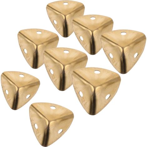 8 protège-coins décoratifs, inox, doré, pour boîtes et meubles (1/5)