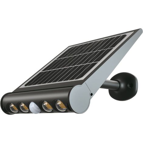 V-TAC 8W Mehrzweck-LED-Gartenlampe mit Solarpanel-Ständer, Naturweiß und PIR-Sensor, IP65