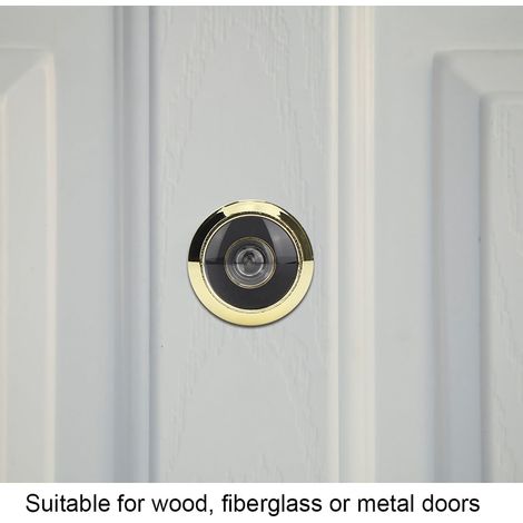 Ventana de visualización de 220°, puerta antirrobo con revestimiento interior de aluminio, 6 cm, 55–90 mm, 48 g, oro (1/5)