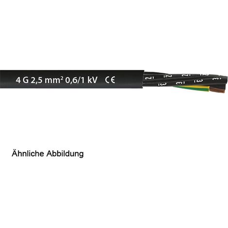 Stexoflex 1000 Black Y 5G1,5mm² 0,6/1kV AD 10,7mm Nennspannung Uo/U 600V/1000V - 1 Meter