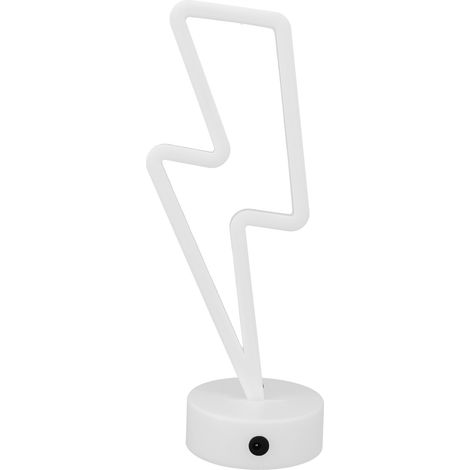 Veilleuse LED néon effet éclair, lampe de chevet décorative pour demandes en mariage, mariages, famille, anniversaires, fêtes, chambres d'enfants, alimentation USB ou piles (1/5)