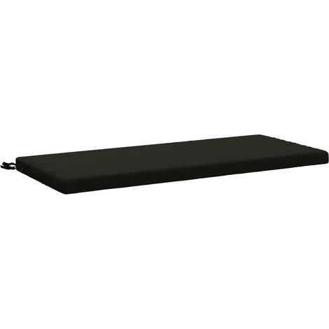 Coussin de banc SOEST 100 % polyester Noir 120 x 50 x 5 cm vidaXL