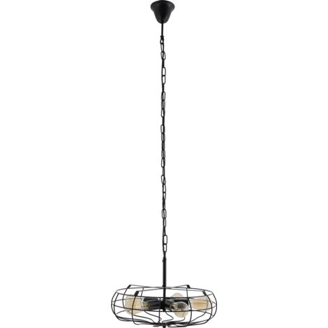 Naeve ALEX Suspension à cadre métallique noire 5 x E27 (1/5)