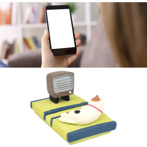 Niedlicher Handyhalter [Markenlos] [Leichtes Katzenmodell] Tragbarer, stabiler Universal-Handyhalter aus Kunstharz für alle Mobiltelefone mit Katzenmotiv (1/5)