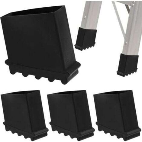 Lot de 4 pieds de rechange en caoutchouc antidérapants pour échelles télescopiques et droites – compatible universel, fixation rapide (1/4)