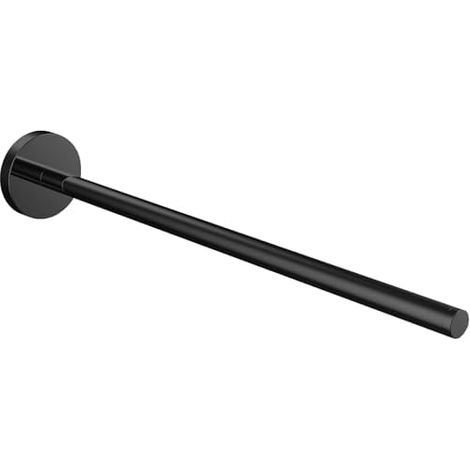 Porte-serviettes rond emco sans perçage, noir mat  Support adhésif mural à un bras  Porte-serviettes de bain (1/5)