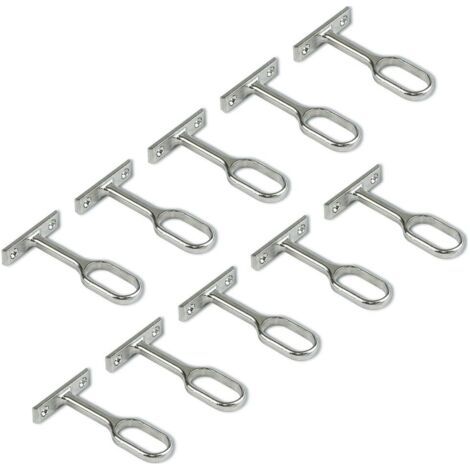 Sollbry central pour barre de penderie ovale,alliage de zinc,Lot de 10 (1/4)