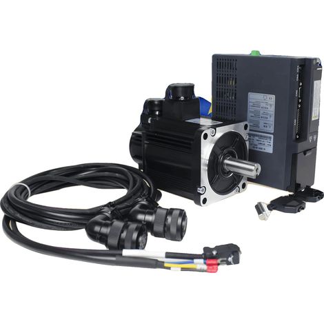 Kit de servomotor de CA, potencia de 1,8 kW, velocidad de 3000 rpm, par de 5,73 Nm, codificador de 17 bits, comunicación RS485. (1/5)