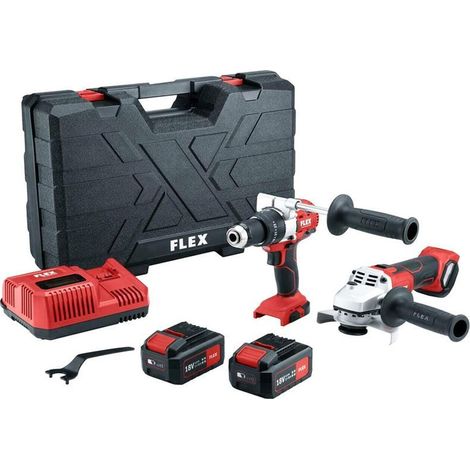 Set di macchine Flex: PD 2G 18.0-EC FS55 + L 125 18.0-EC, 2x 5.0 Ah e caricatore (1/4)