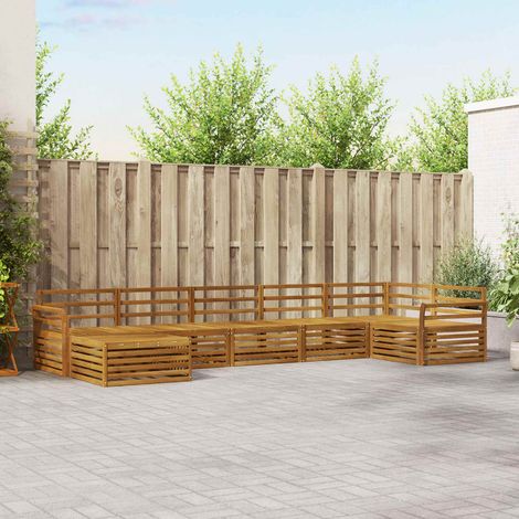 Sofagarnituren 7 pcs Natur Massivholz Akazie (1/5)