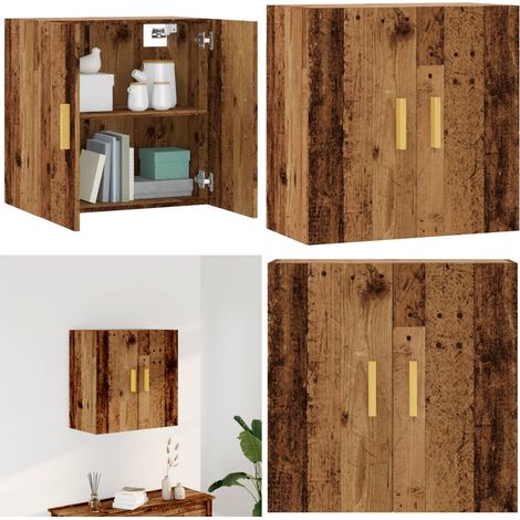 Armadietto a Muro Legno Vecchio 60x31x60 cm in Truciolato - Armadietto in legno - Armadietto in truciolato