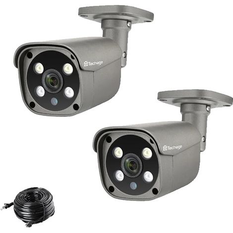 Cámara de seguridad, detección humana mediante IA, visión nocturna, 2 x 5MP PoE 48V (1/2)