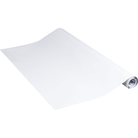 Film adhésif Unimat - Blanc - 90 cm x 2,6 m - Film autocollant pour meubles - Décoration - Papier peint - Film de cuisine - PVC sans phtalates - Fabriqué en UE (1/5)