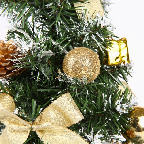40 cm künstlicher Tischweihnachtsbaum, Mini-Weihnachtsbaum mit LED-Beleuchtung für den Weihnachtstag (1/5)
