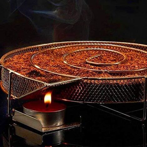 Générateur De Fumée Froide - Acier Inoxydable - Pour Barbecue Et Fumage - Rond - 20.3 x 20 x 4 cm - 1 Pièce (1/4)