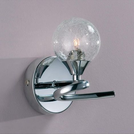 Cristalrecord Applique murale LED chrome clair verre transparent G9 espaces modernes (1/2)
