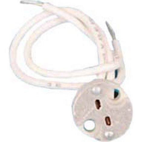 5PZ PORTALAMPADA IN STEATITE PER LAMPADE ALOGENE 12V colore bianco
