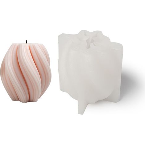 Stampo in silicone per candele, a onde e a colonna, 93x100 mm