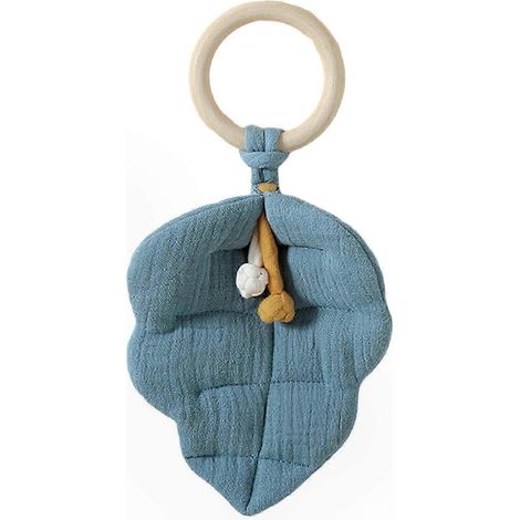 Doudou bébé cœur anti-morsure, hochet dentaire sûr et mâchouillable, compagnon de sommeil pour nouveau-nés, cadeau réconfortant, kaki foncé (1/5)