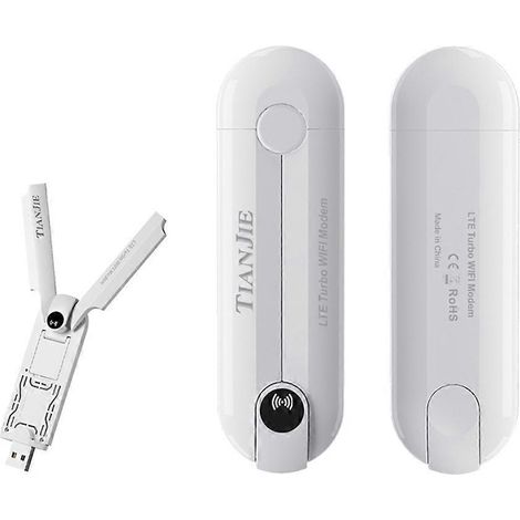 Modem-routeur Wi-Fi USB 4G à double antenne avec emplacement pour carte SIM, dongle Wi-Fi haut débit 150 Mbps (version américaine) (1/5)