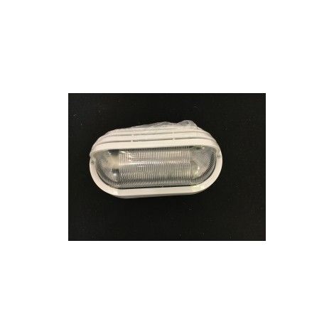 Plafoniera Con Palpebra 60W Bivetro Policarbonato (Lampo Cod. E095Bi)