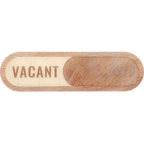 Panneau de porte « Toilettes libres » ou « Toilettes réservées » – Indication de confidentialité – Acrylique beige – 17,7 x 5 x 0,5 cm – Forme rectangulaire – 1 unité (1/5)