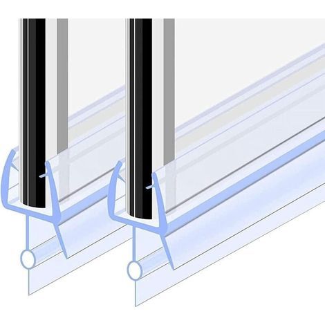 Joint de porte de douche en une pièce 70CM 2PCS pour verre 4-6mm, joint de douche barrière pliante, joint de remplacement, joint de porte de douche en verre droit/courbé. (1/5)