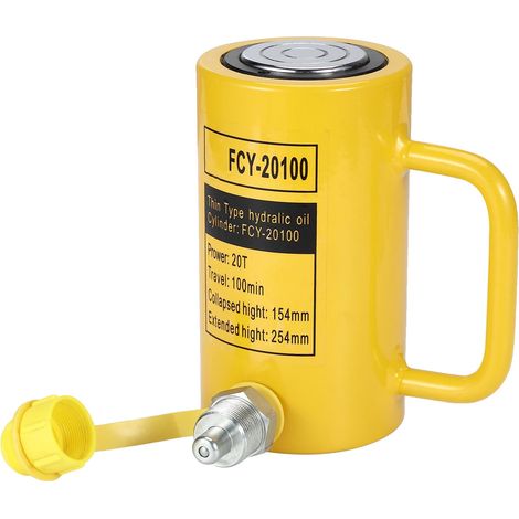 Cilindro idraulico, capacità 20T, design a basso profilo, 20T 4in (1/2)