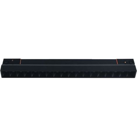 Spot LED Encastrable Magnétique Linéaire 8W 3000K Variable Noir Sablé ZAMBELIS 2091 - 30 deg - Blanc chaud - 3000K (1/2)