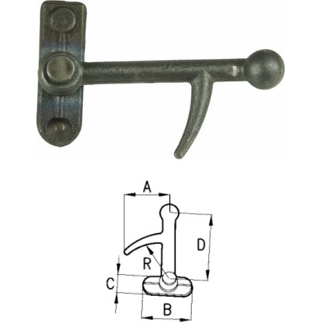 Chiusura a palla con golfaro Cermag pesante lunga destra o sinistra - Posteriore DX - anteriore SX